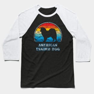 American Eskimo Dog Vintage Design Baseball T-Shirt